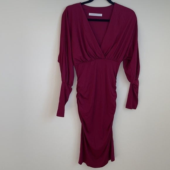 Revolve Susana Monaco Ruched Long Sleeve dress S - Picture 4 of 7